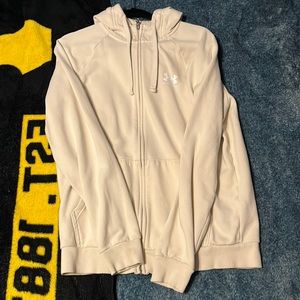 Under Armour Cream Zipup Hoodie. Mens Medium